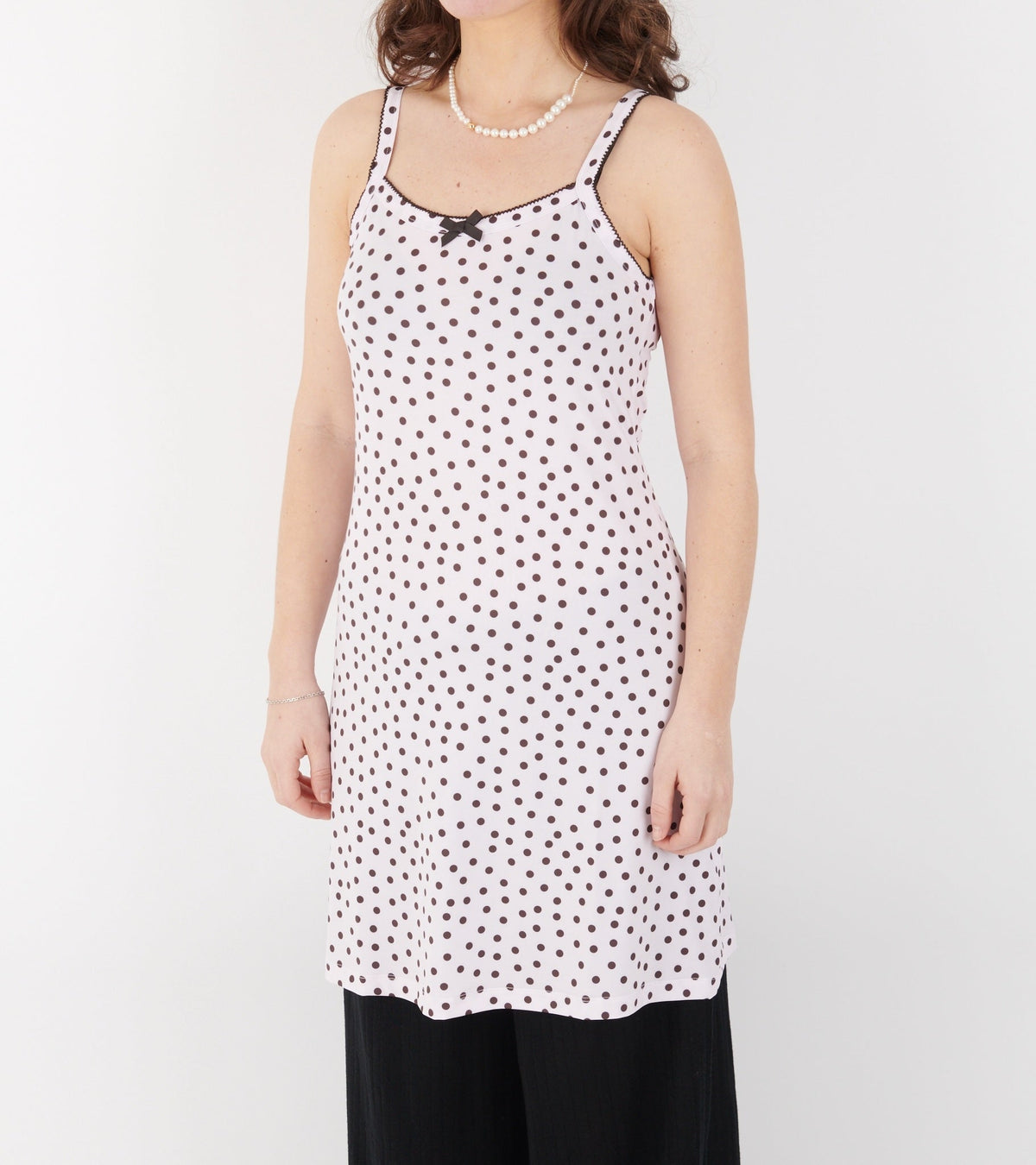 Slip Dress Pink Dots