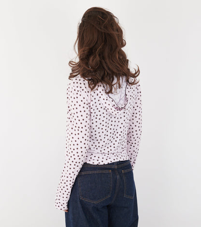Jersey Hoodie Pink Dots