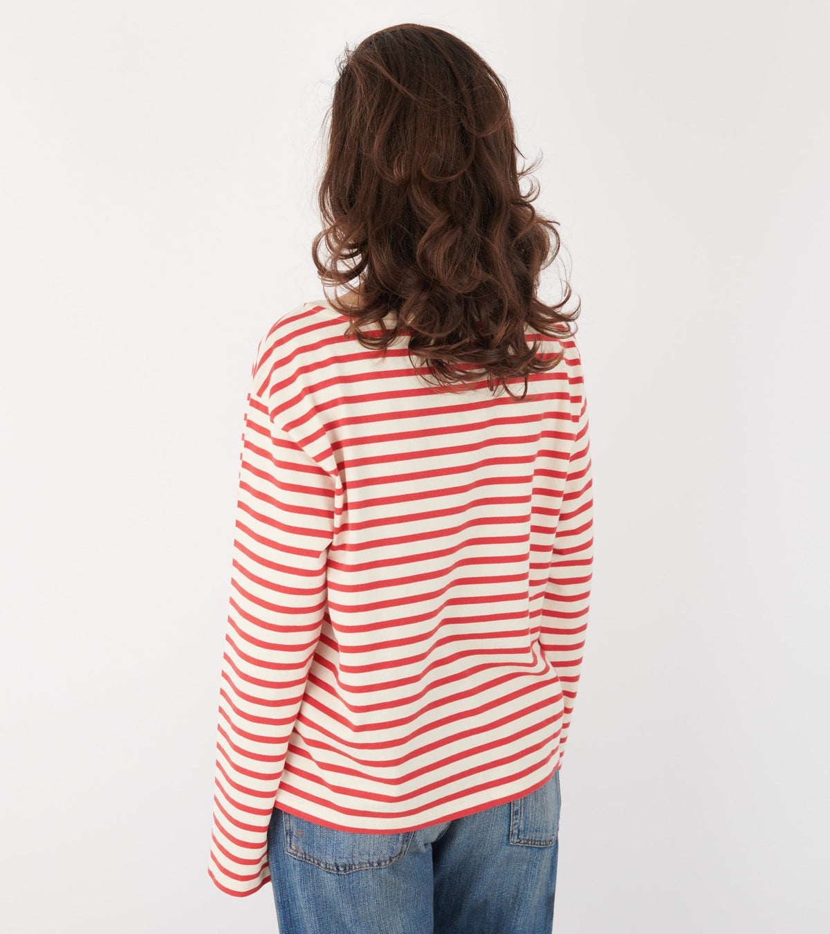 Marron Oversized Blouse Off-white/Red Stripe