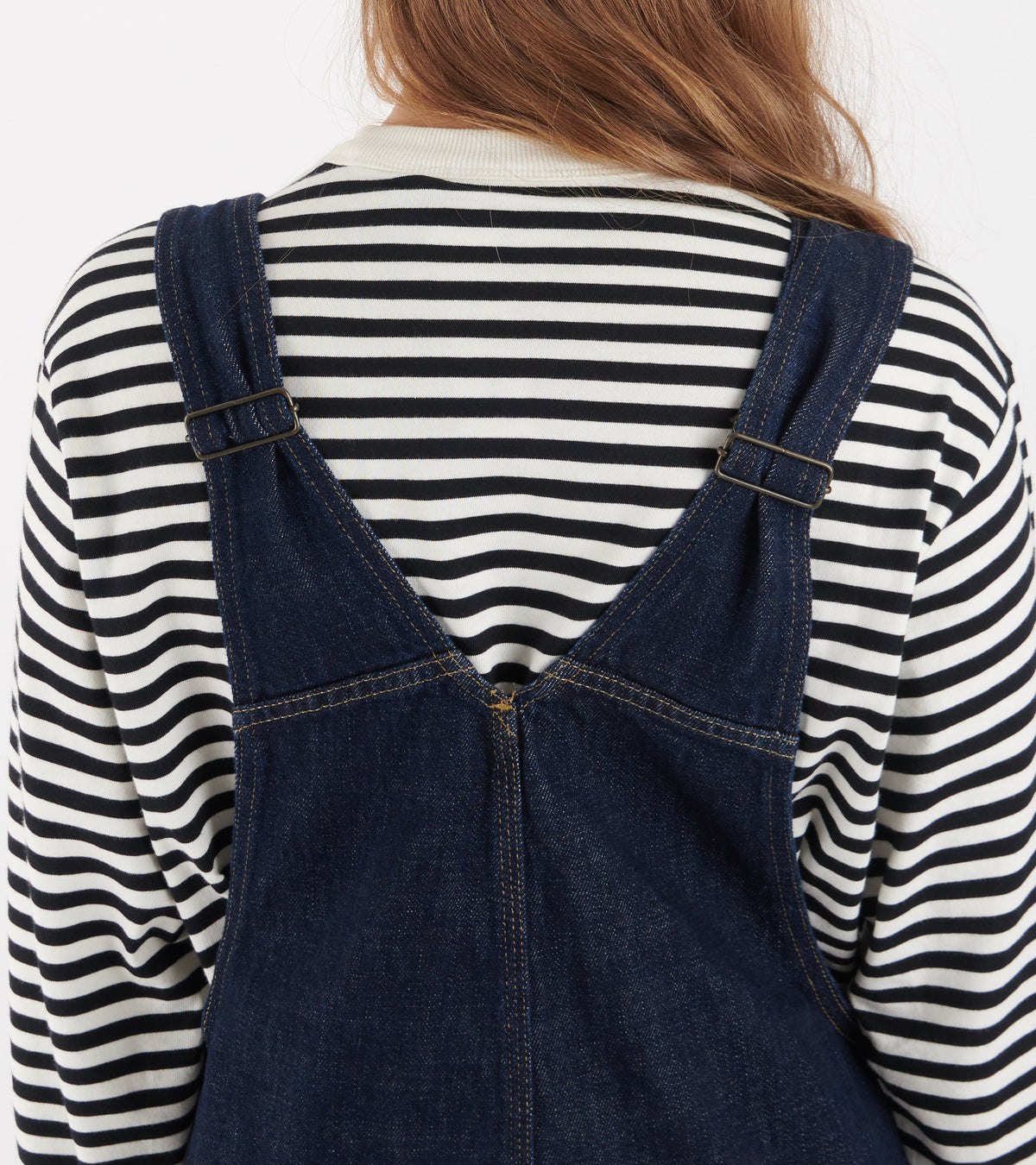 W Bib Overall Straight Blue Rinsed