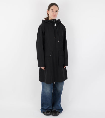 Laerte Hooded Parka Coat Black