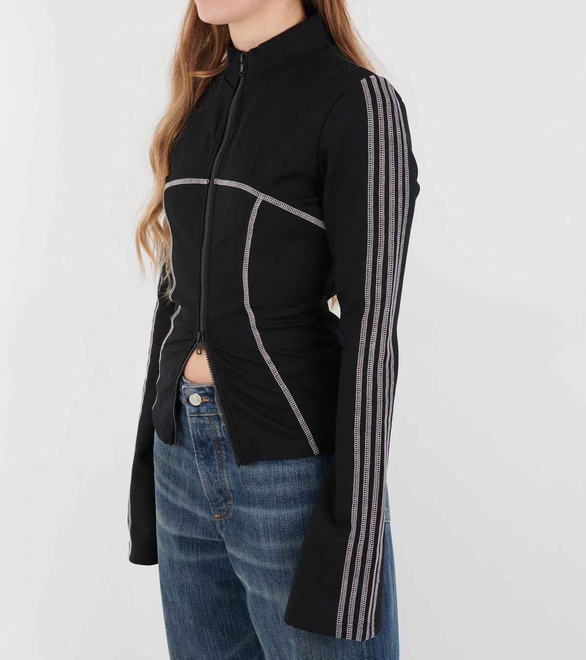 Zoe Track Blouse Black
