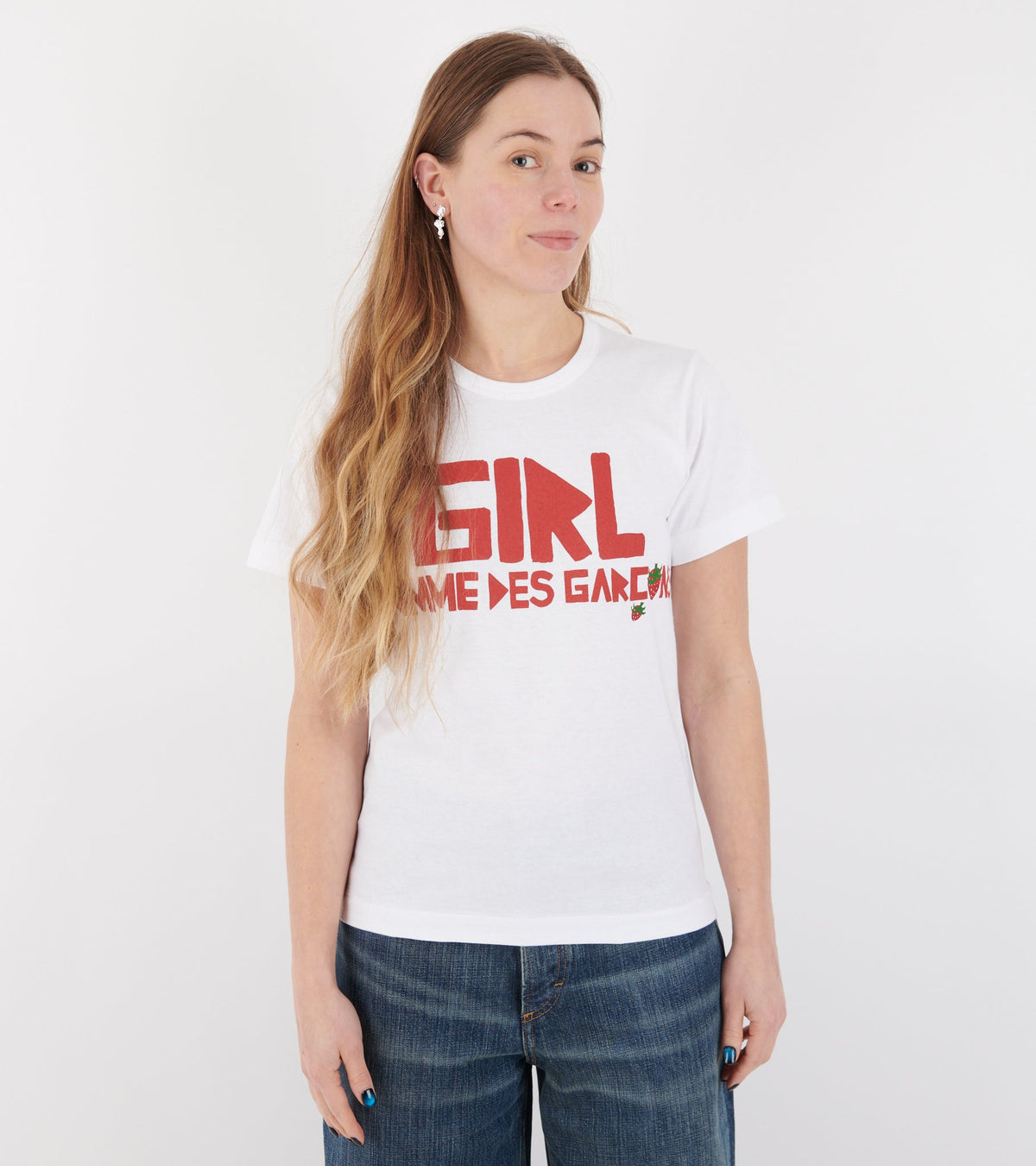 Strawberry Logo T-shirt White
