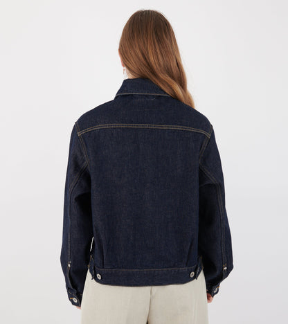 W Belmar Jacket Blue Rinsed