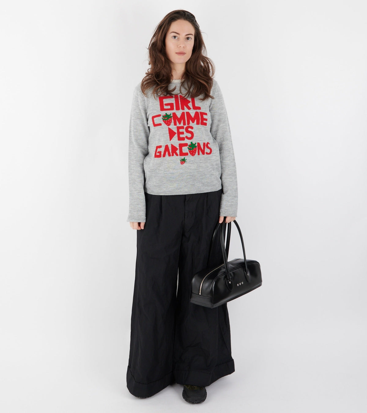 Large Bowler Shoulder Bag Black
