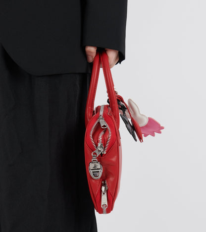 Small Zip Handbag Red