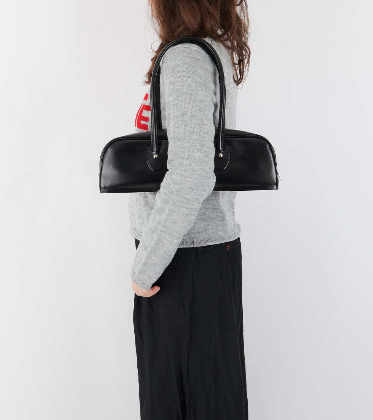 Large Bowler Shoulder Bag Black