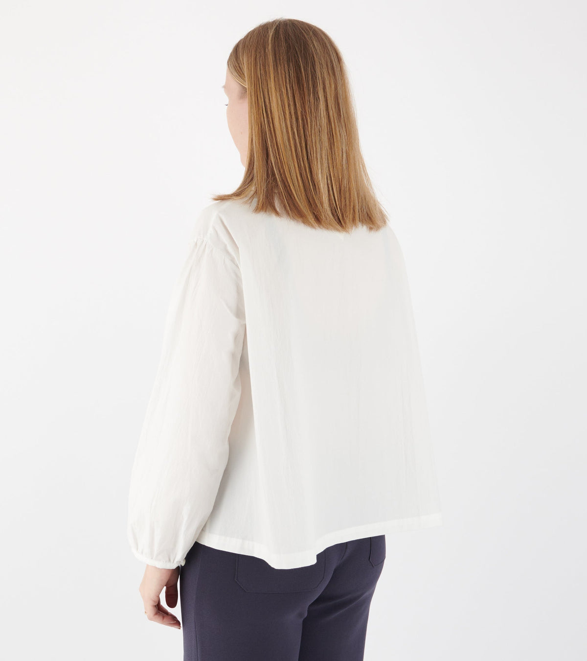 Japanese Cotton Poplin Jessie Shirt White