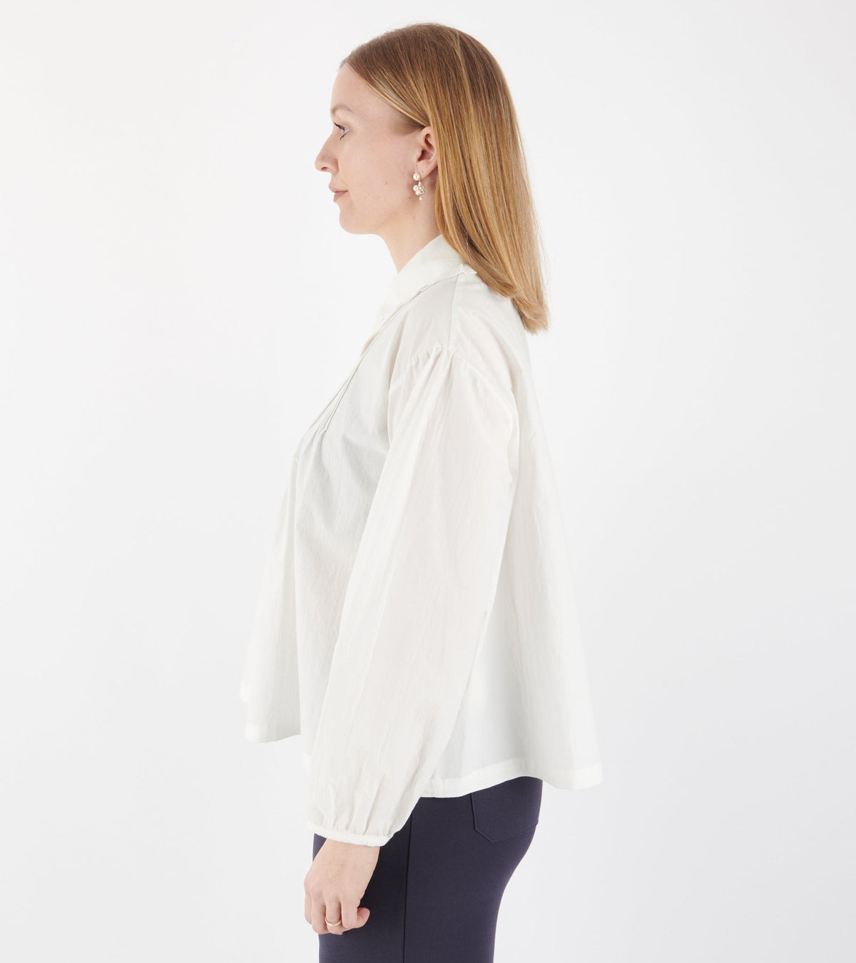 Japanese Cotton Poplin Jessie Shirt White