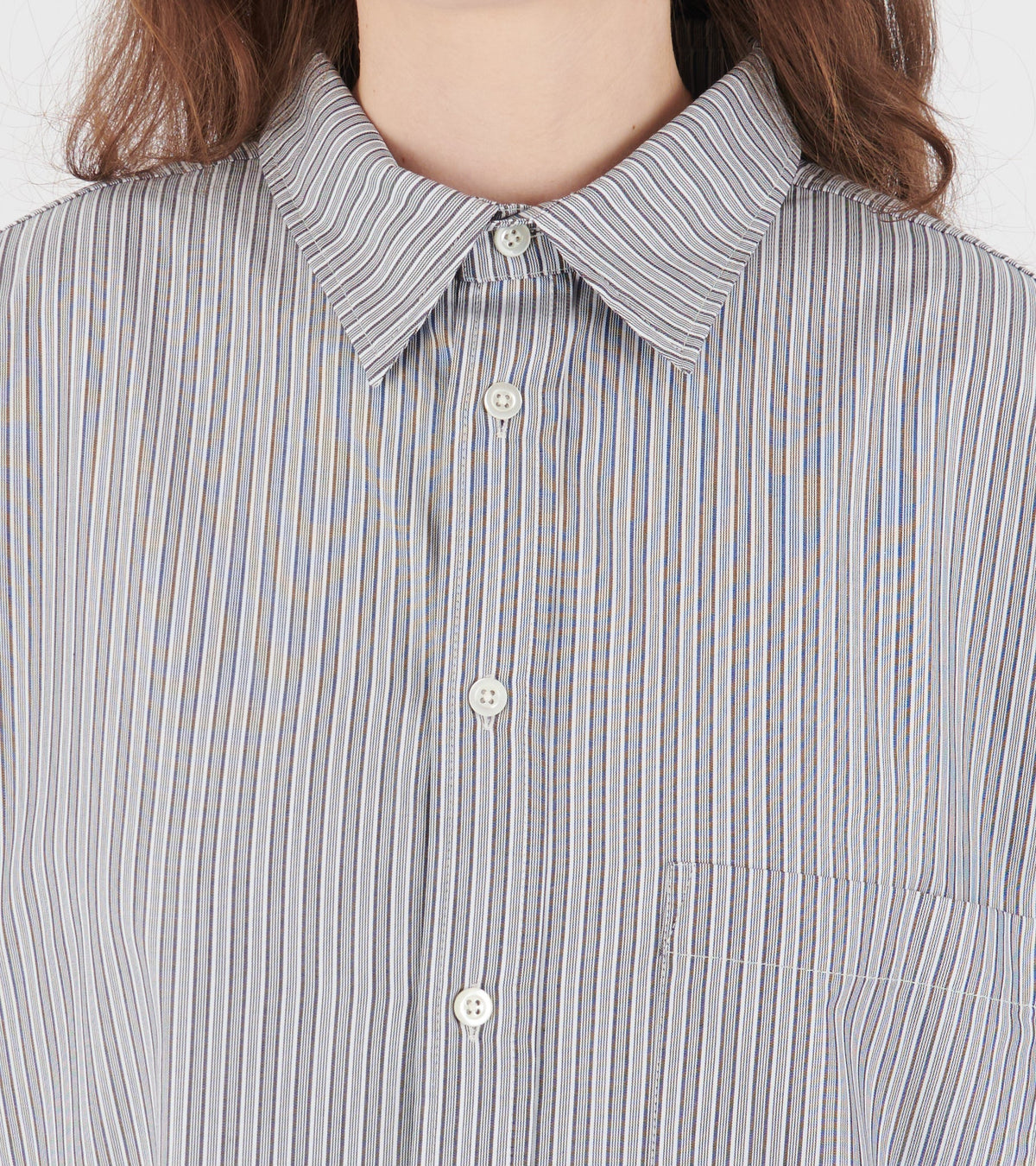 Margit Shirt Blue/Greyish Stripe