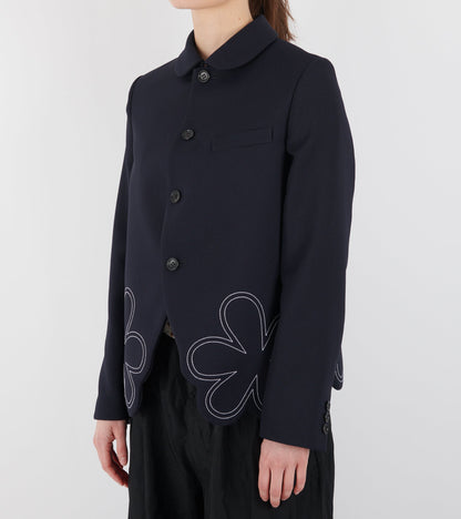 Flower Blazer Navy