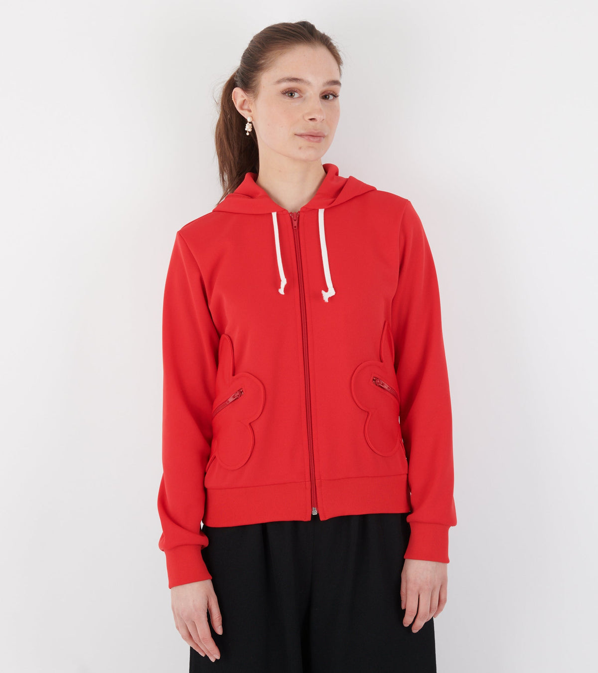 Flower Hoodie Red