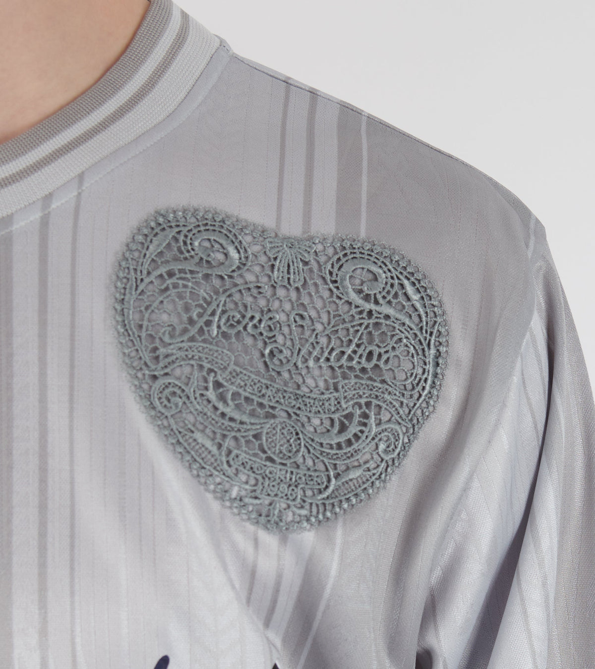 Logo Sports Jersey Top Grey