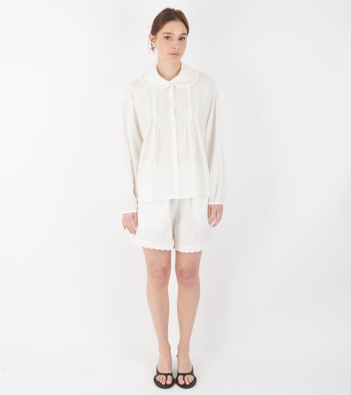 Japanese Cotton Poplin Martina Shorts White