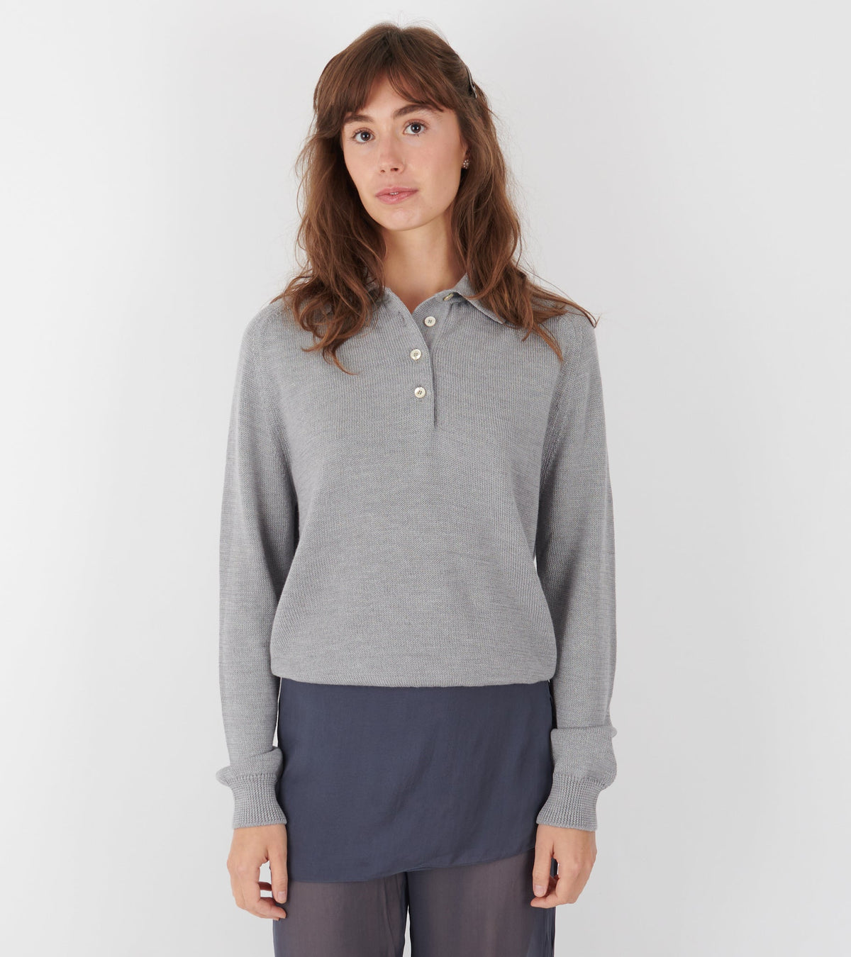 Lings Polo Knit Grey