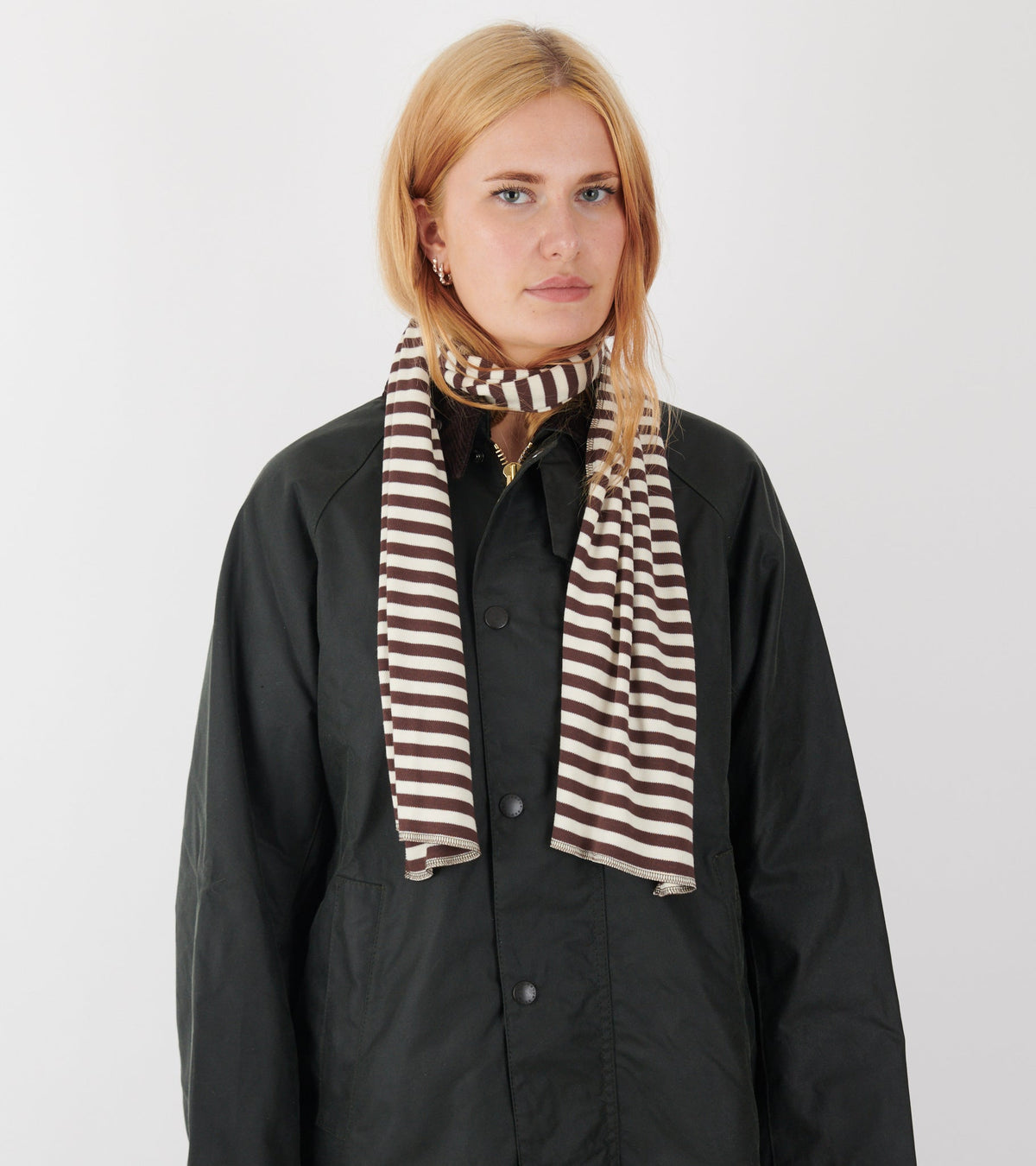 Scarf Interlock Brown/Ecru