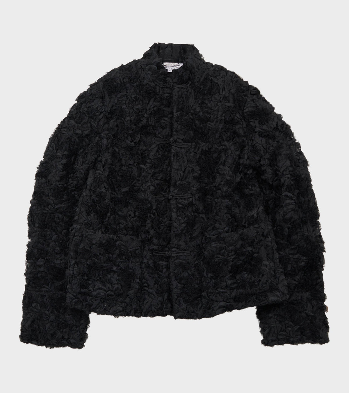 Curly Ruffle Mesh Jacket Black