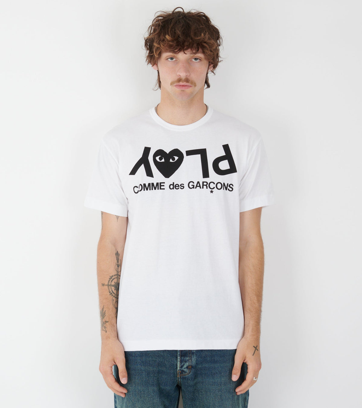 U Logo Print T-shirt White