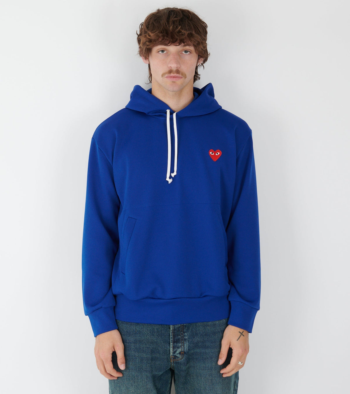 U Red Heart Hoodie Blue