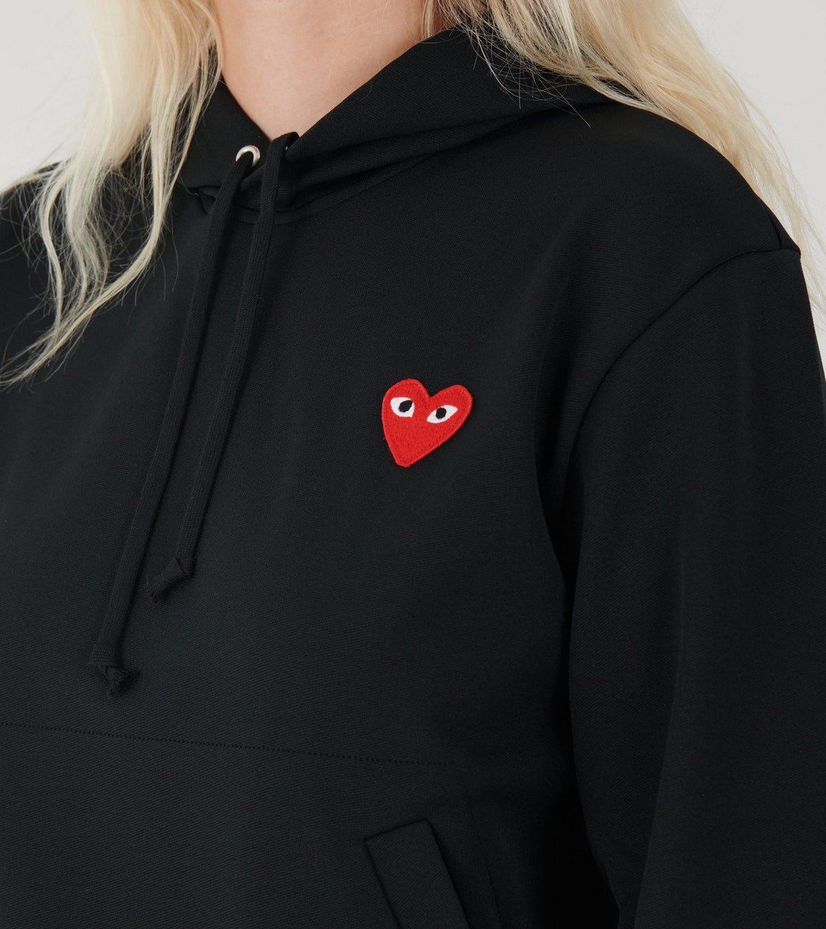 U Red Heart Hoodie Black