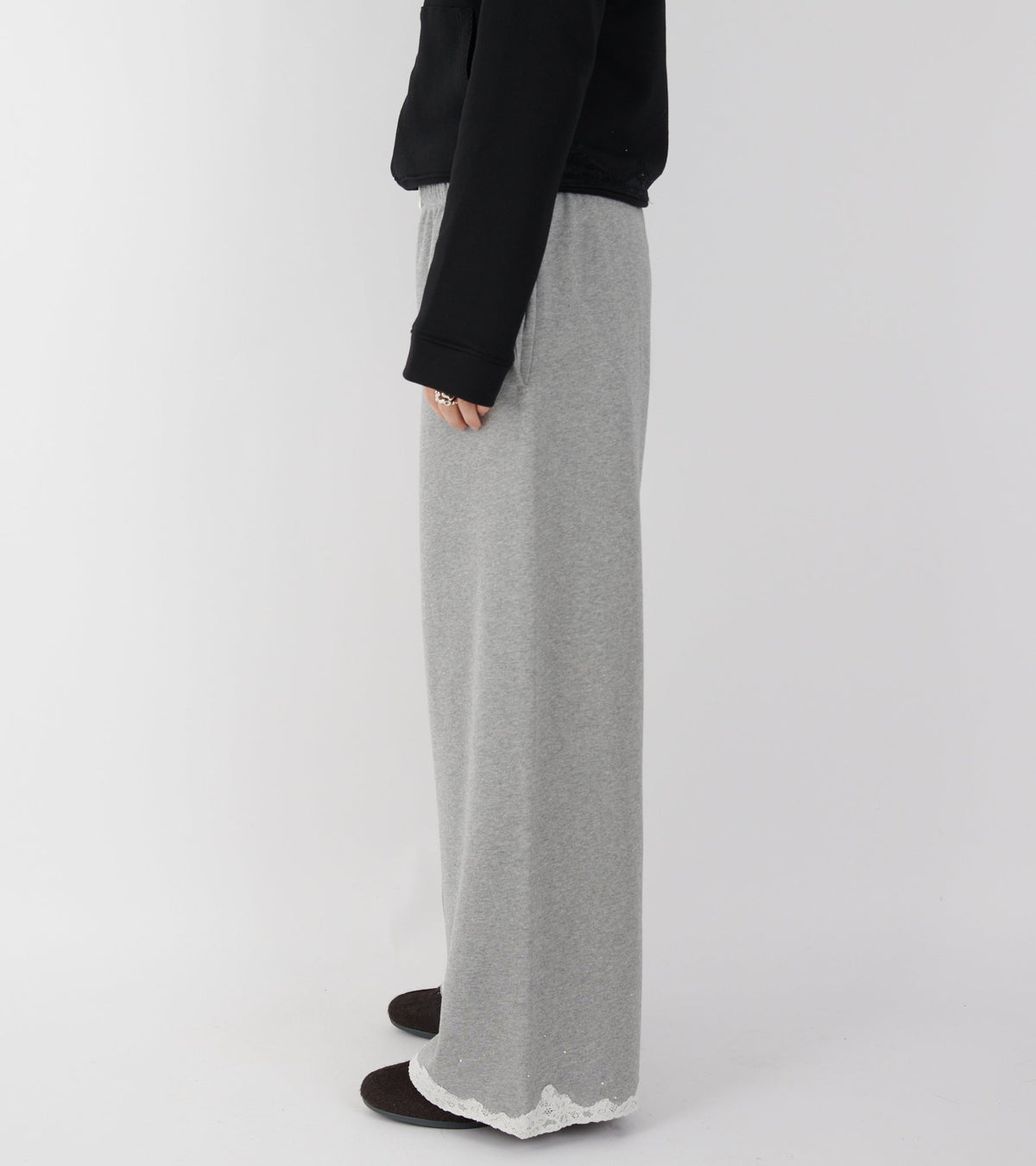 Lace Sweatpants Dark Grey Melange
