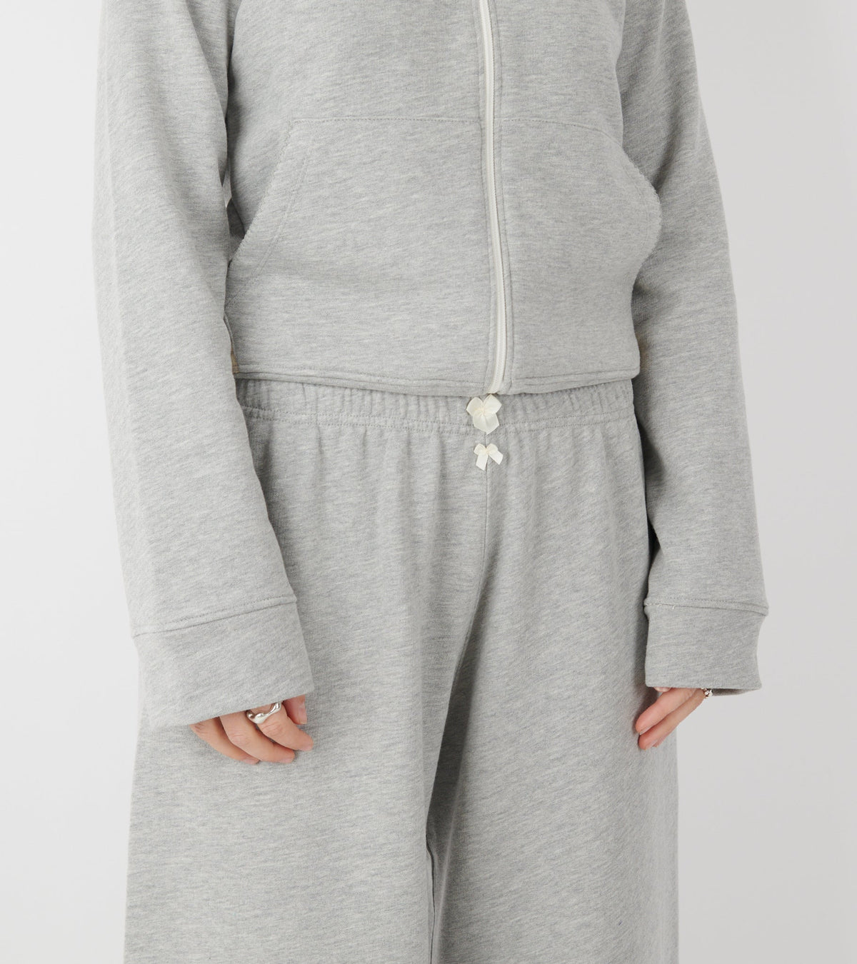 Lace Sweatpants Light Grey Melange