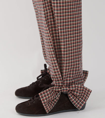 Coco Pants W. Bows Red/Black Check