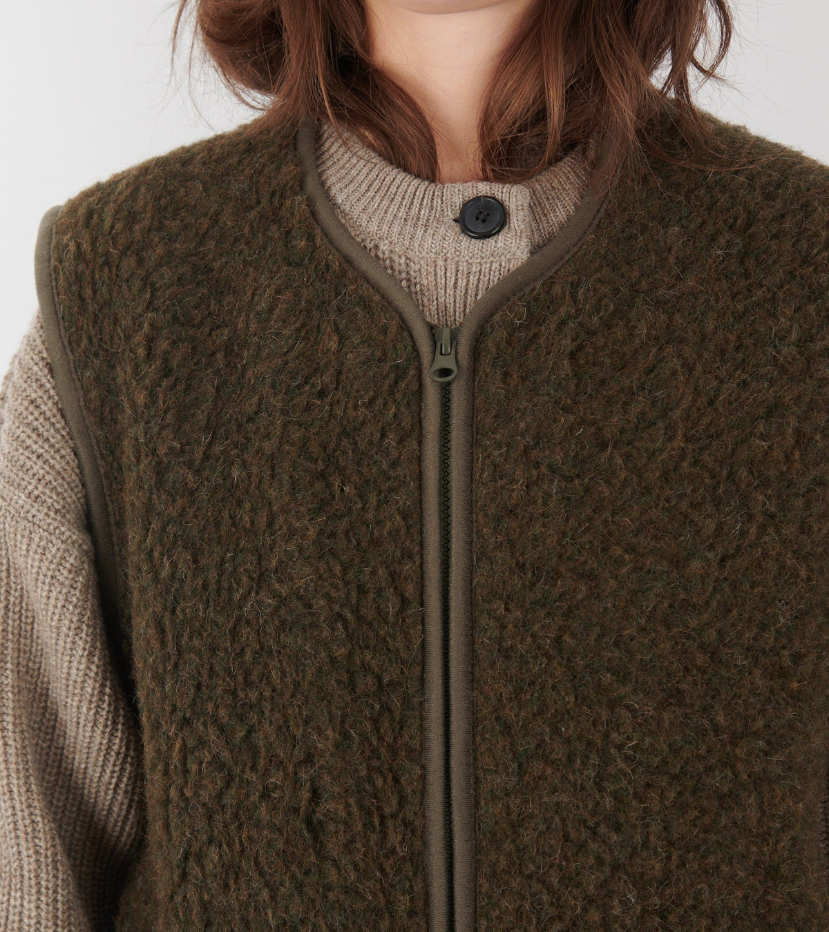 Zip Vest Khaki
