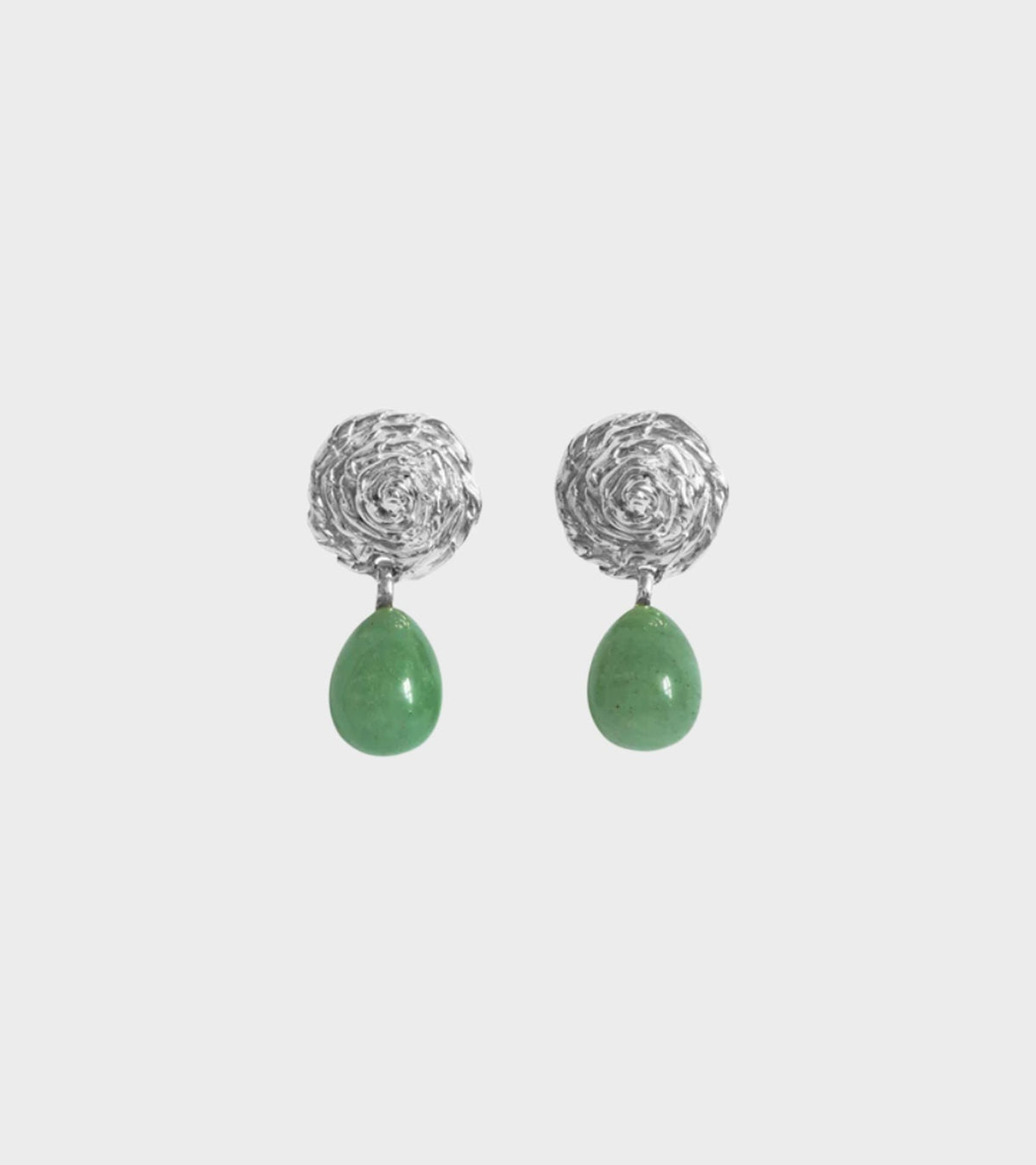 Breton Aventurine Earrings Silver