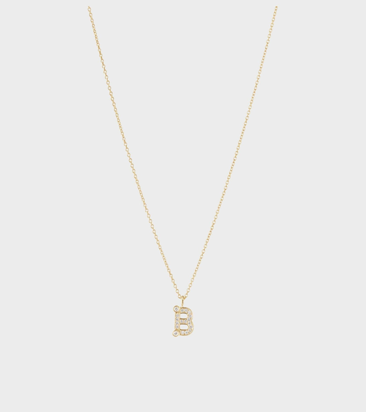 Simple B Necklace Gold