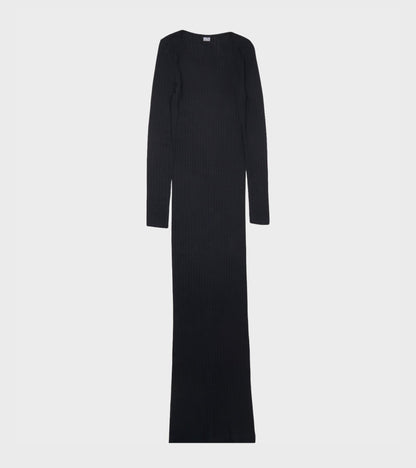 101 Long John Rib Dress Black