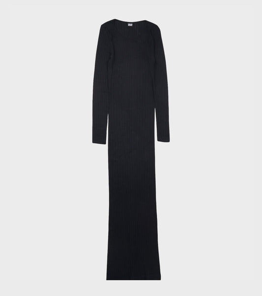 101 Long John Rib Dress Black