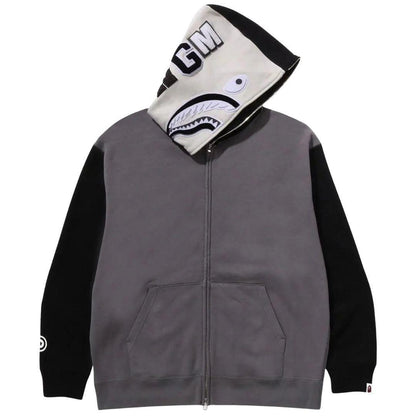 BAPE SHARK #1 FULL ZIP HOODIE BLACK/GREY