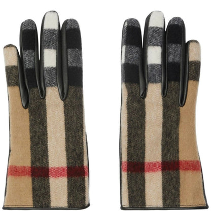 Womens Burberry Victoria Exaggerated Check Gloves