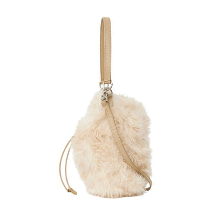 GIVENCHY FUR 4G BUCKET BAG CREAM