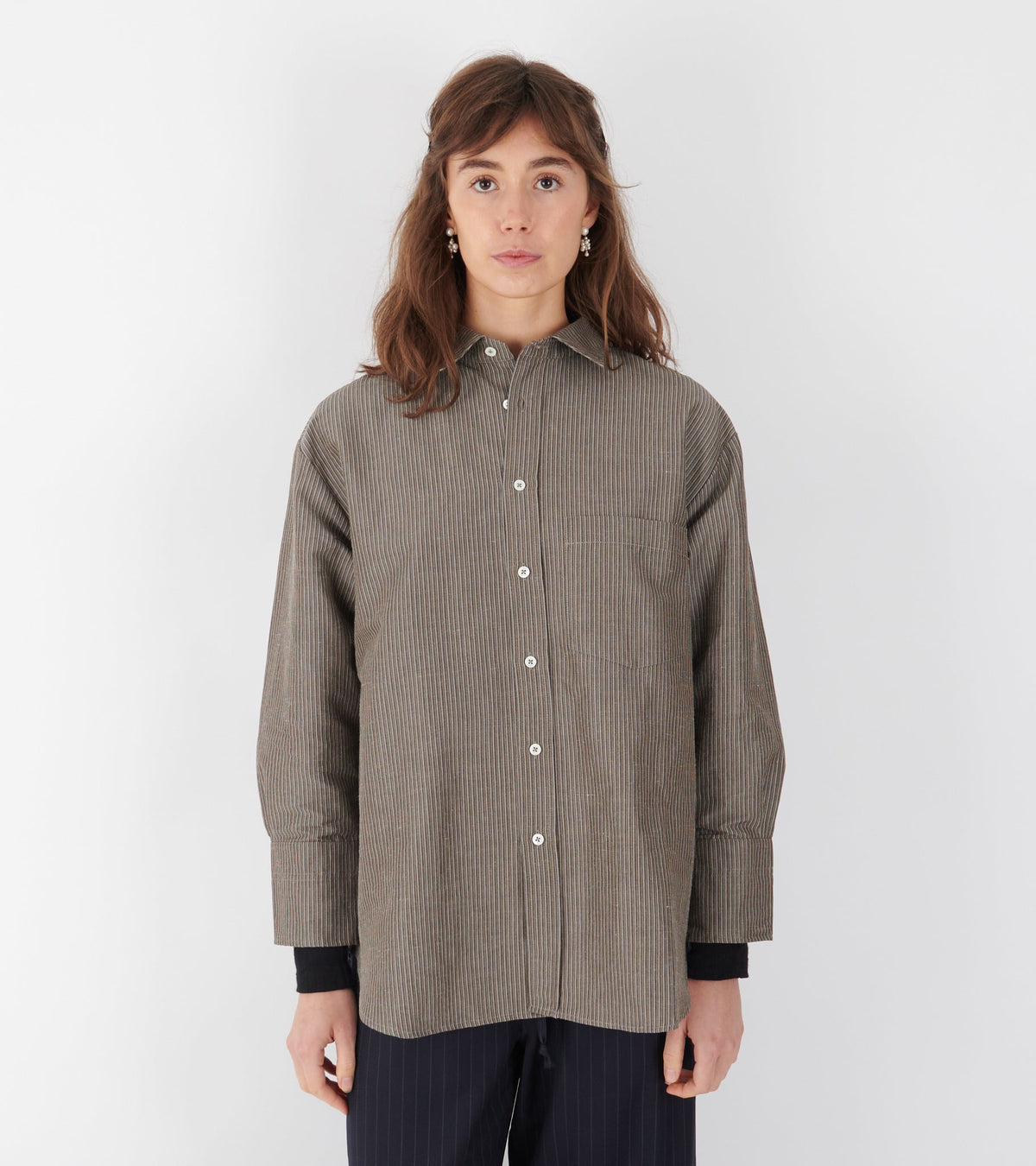 Margit Shirt Grey Stripe