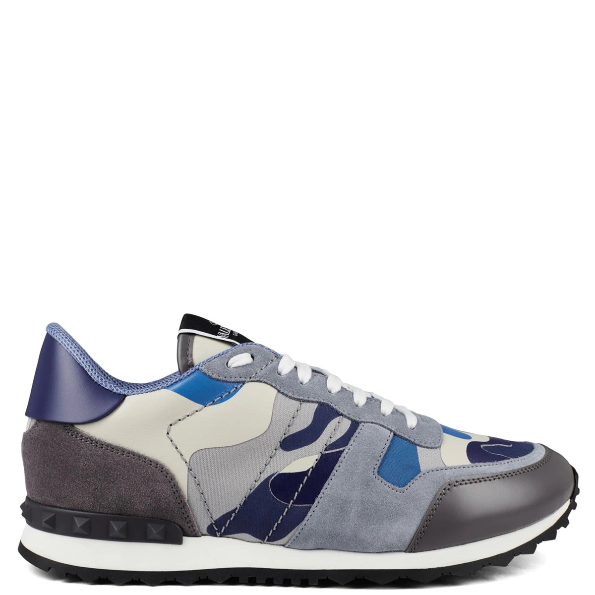 Valentino Blue Grey Camouflage Rockrunner