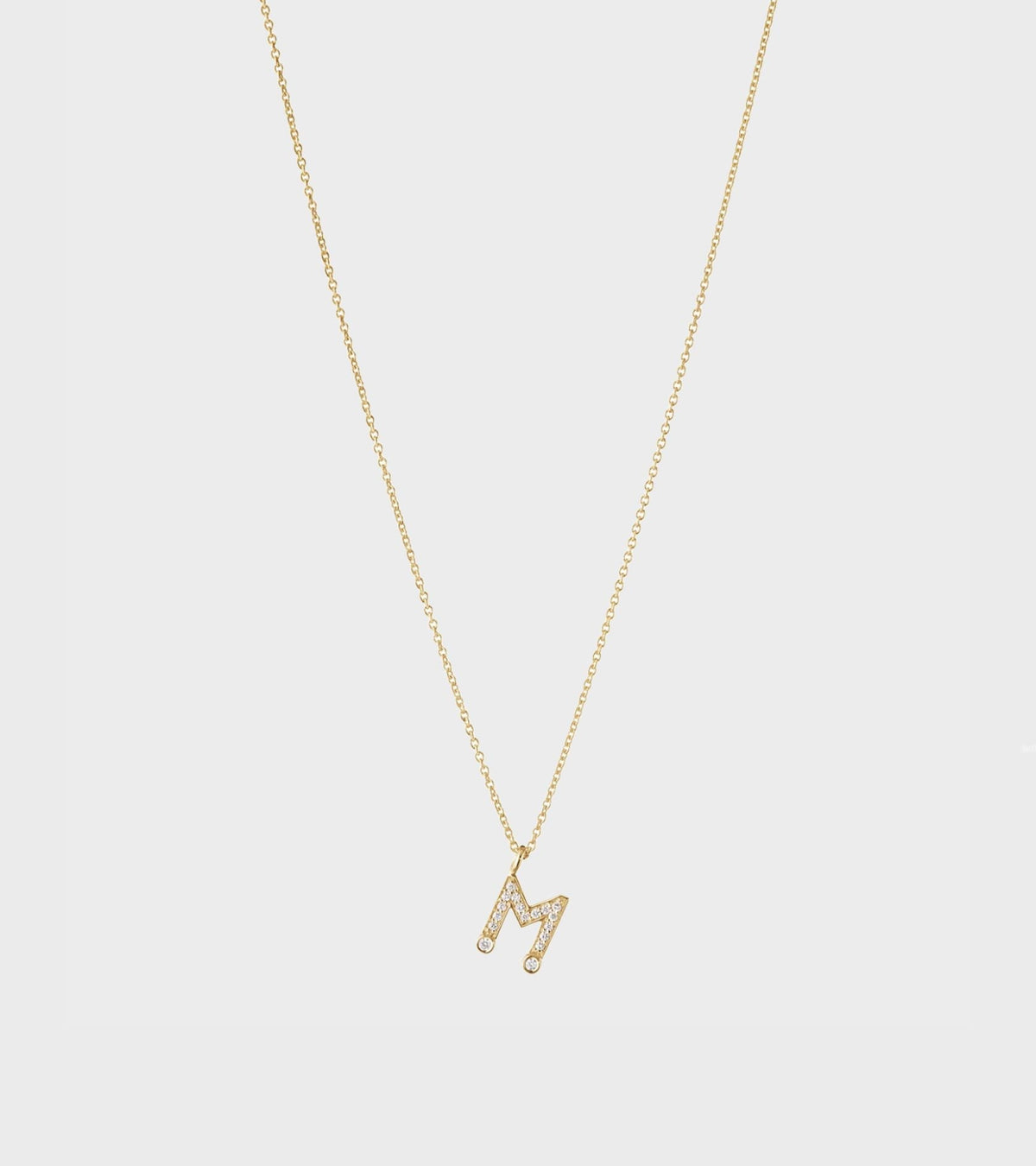 Simple M Necklace Gold