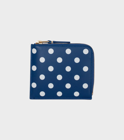 Polka Dot Printed Wallet Blue/White