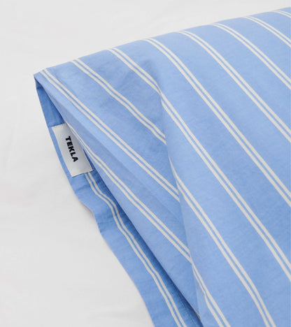 Percale Pillow 60x63 Island Blue Stripes