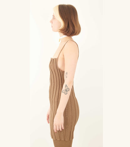 Katrine Mini Dress Tan