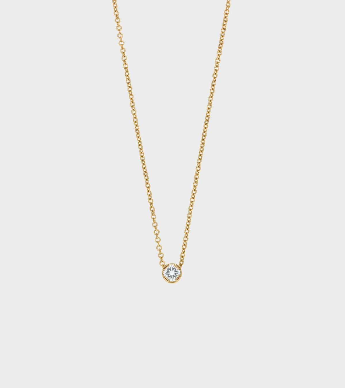 Diamond Simple Necklace Gold