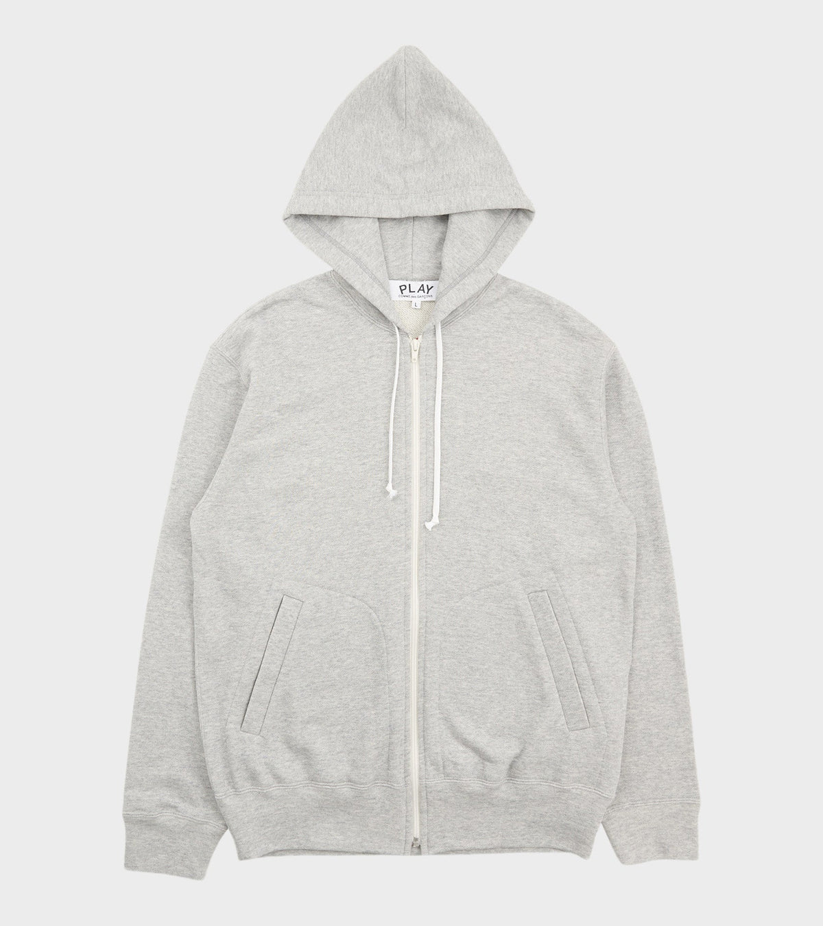 U Backside Red Heart Hoodie Grey