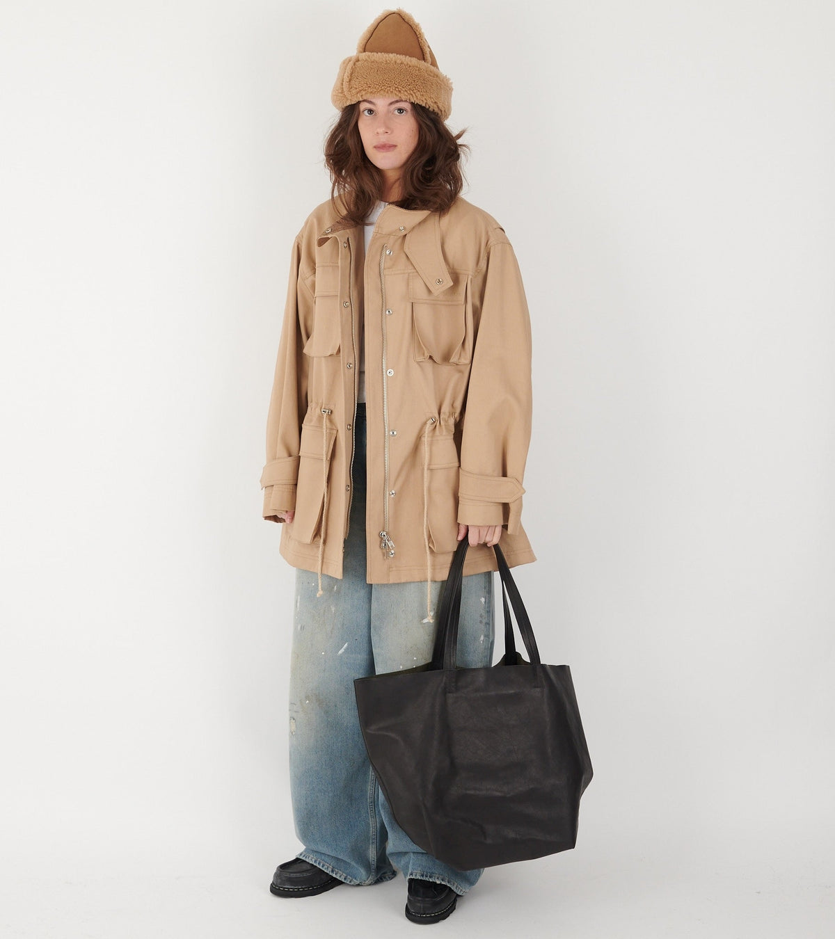 Full Grain Leather Tote Bag Black