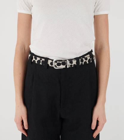 Dr. X Adams M2428 Dalmatian Belt White/Black