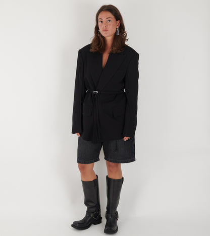 Belted Blazer Black