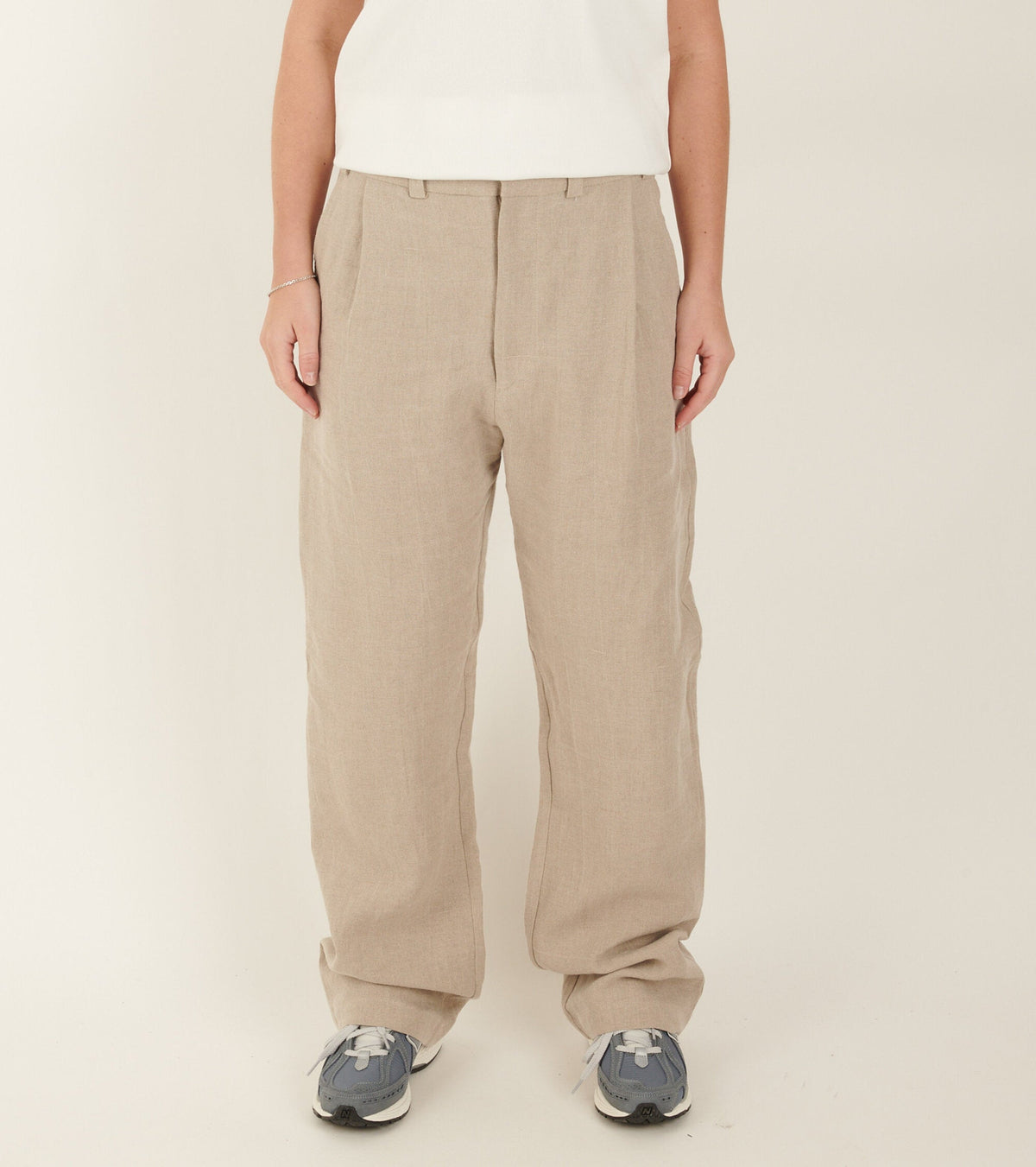 Linen Box Trousers Nature