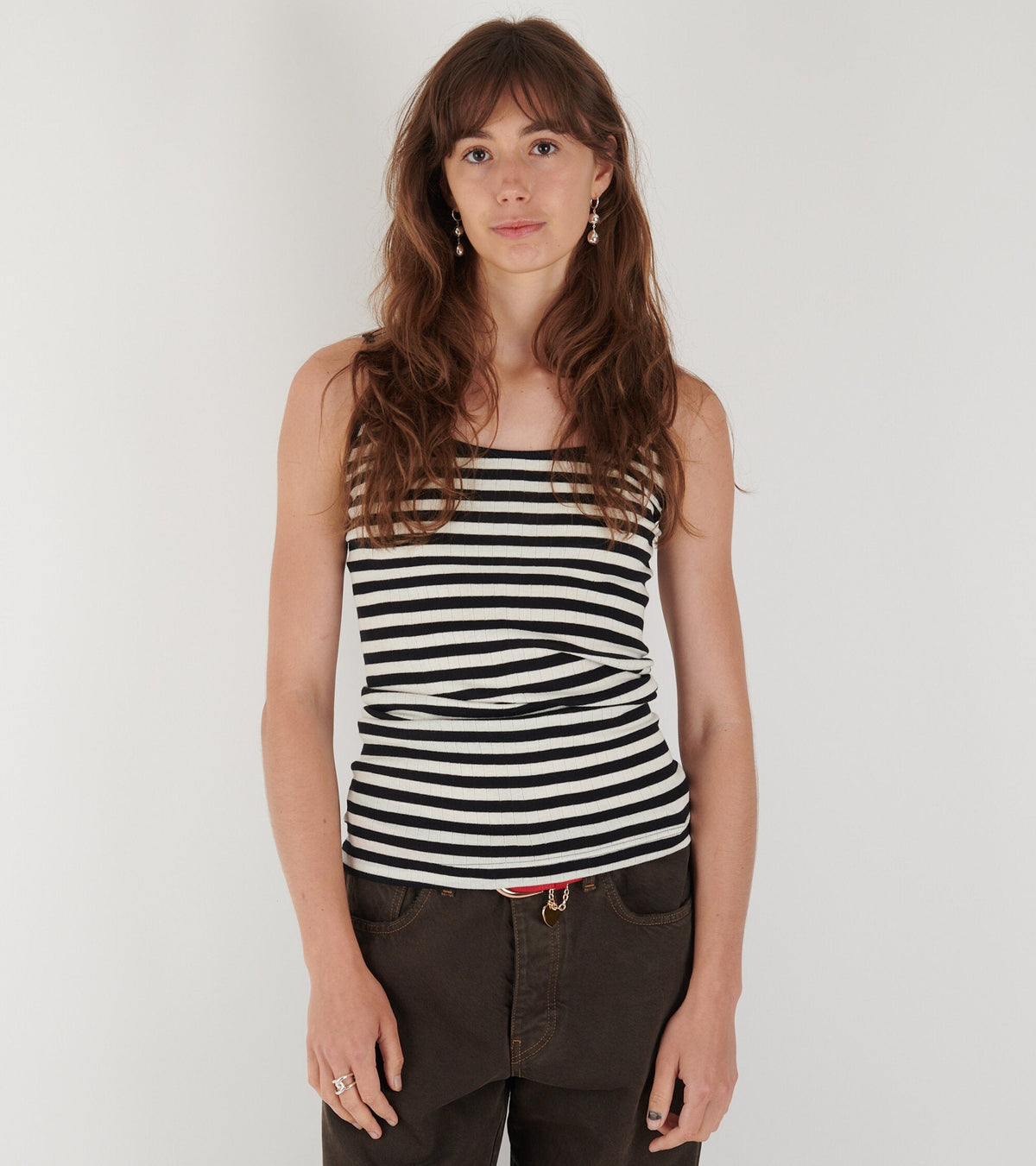 101 Strap Top Black/Ecru