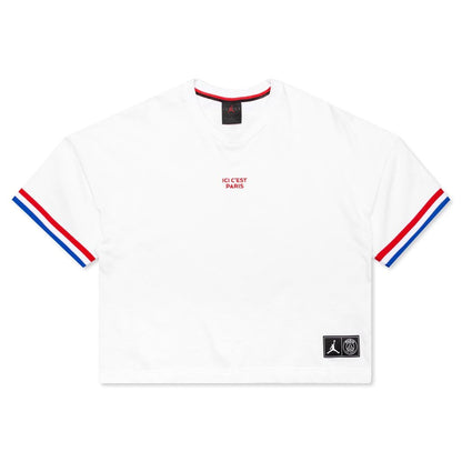 Jordan x PSG Women's S/S Top - White/University Red