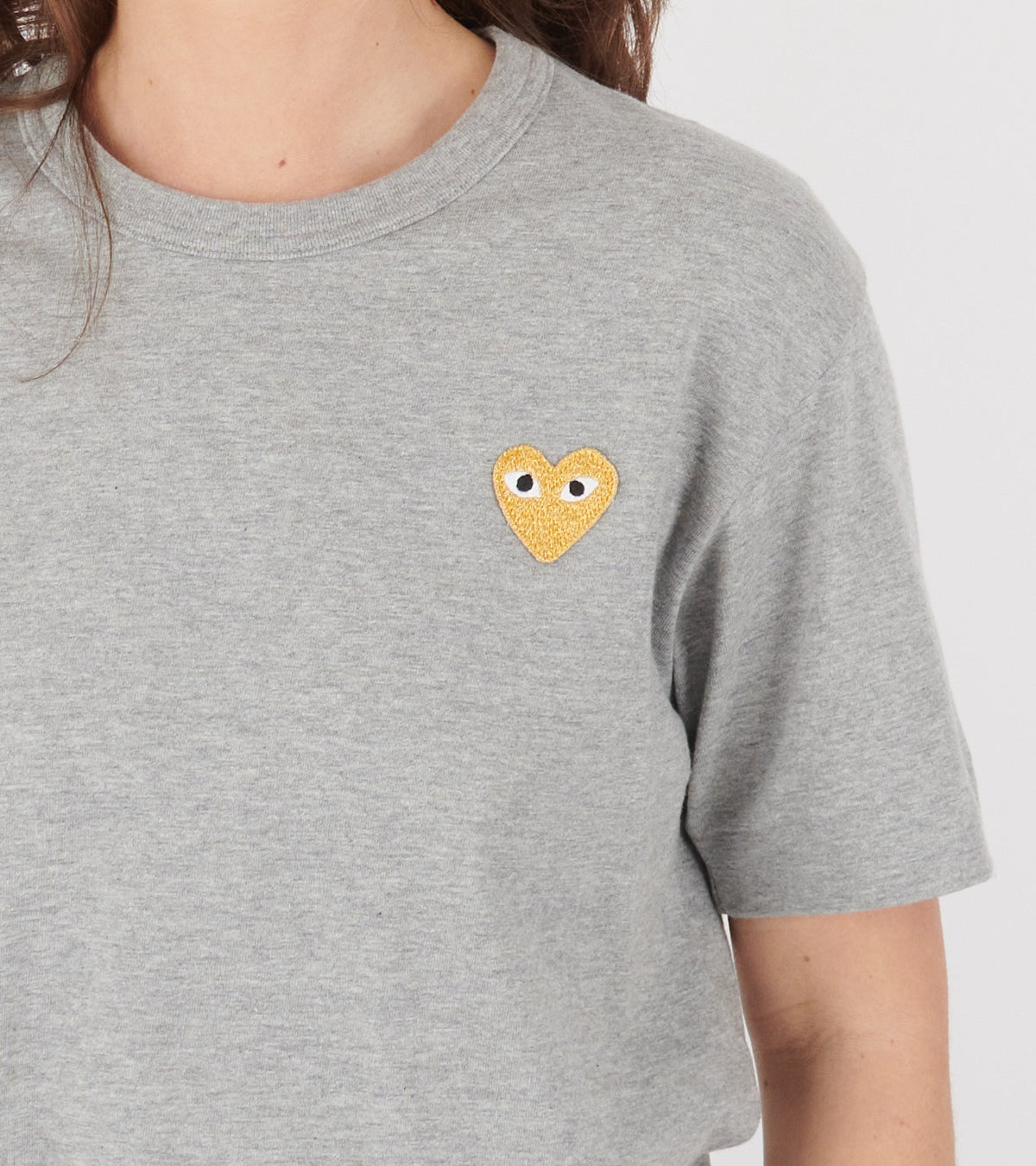 U Gold Heart T-shirt Grey